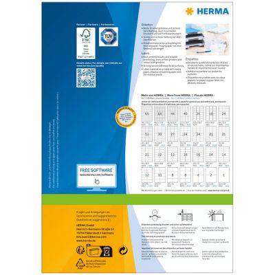 3. HERMA 4426 Bedruckbare Etiketten, weiß, selbstklebend