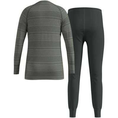 3. Thermounterwäsche - Odlo Set lang ACTIVE WARM SET Größe 128cm Grau