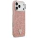 4. Guess Glitzer-Dreieck-Logo MagSafe Hülle für iPhone 17 Pro Max - Pink