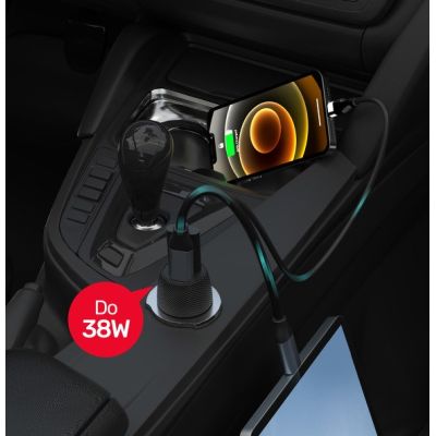 3. UNITEK Kfz-Ladegerät 38W, USB-A USB-C, QC3.0, P1400A