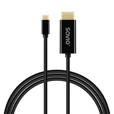 SAVIO USB-C-zu-HDMI-Kabel, 30 Hz, 2 m, Kunststoff CL-191