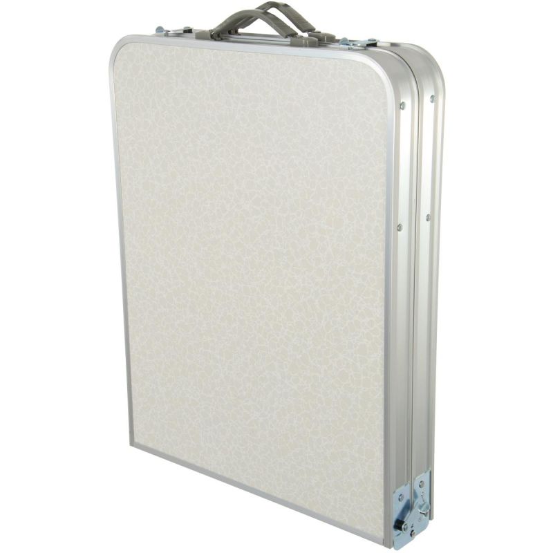 12. Klappbarer Campingtisch 120 x 47 x 70/62/54 cm mit Kleiderschrank 33 x 30 x 36 cm