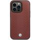 3. Hülle BMW BMHCP14L22RFGR iPhone 14 Pro 6.1" Burgund/Burgund Leder Rautenmuster