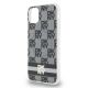 3. DKNY IML Checkered Mono Pattern & Printed Stripes MagSafe Hülle für iPhone 11 / Xr – Schwarz