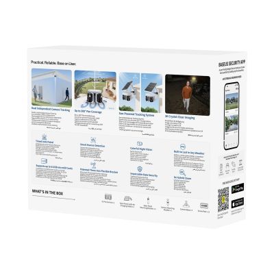 6. Baseus Security X1 Pro Dual-Kamera 3K-Außenkamera – Weiß