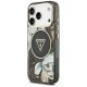 2. Guess IML Glitter Flowers Triangle MagSafe Hülle für iPhone 18 Pro Max / 17 Pro Max – Schwarz