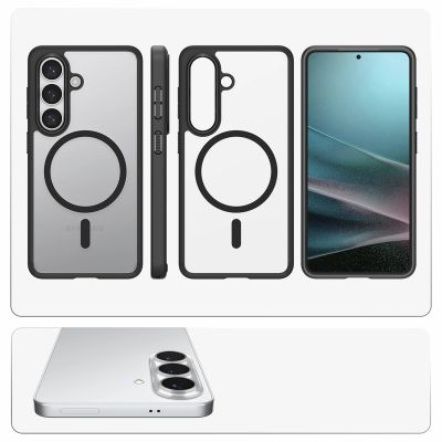 15. Spigen Ultra Hybrid Mag MagSafe Hülle für Samsung Galaxy S26 – Transparent Schwarz