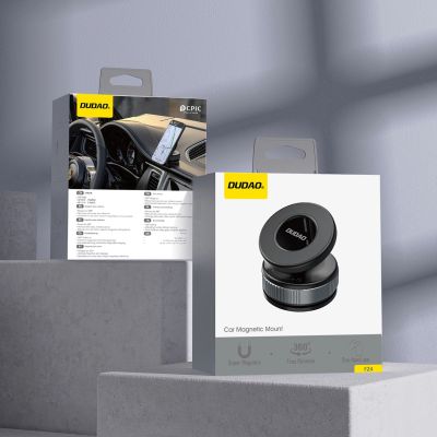 2. Dudao F24PRO MagSafe-kompatible Autohalterung mit Saugnapf für Windschutzscheibe oder Armaturenbrett – Schwarz