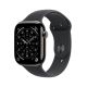 Apple Watch Series 11 Cellular 42 mm Gehäuse aus schiefergrauem Titan mit schwarzem Sportarmband – M/L
