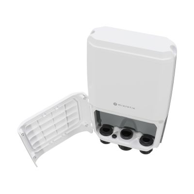 10. Mikrotik CRS504-4XQ-OUT Netzwerkkarte, verwaltetes Layer-3-Fast-Ethernet (10/100) mit PoE-Unterstützung, 1 HE, Weiß