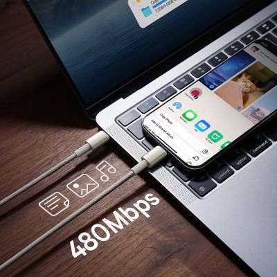 9. Baseus Tungsten Gold USB-C / USB-C 100W 2m Kabel - Gold