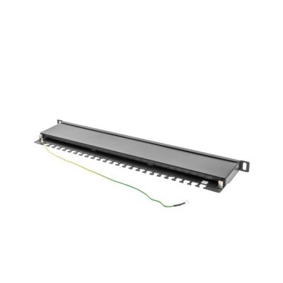 10. Patchpanel Lanberg PPS5-0024-B (0,5U; Kat. 5e; 24x RJ-45)