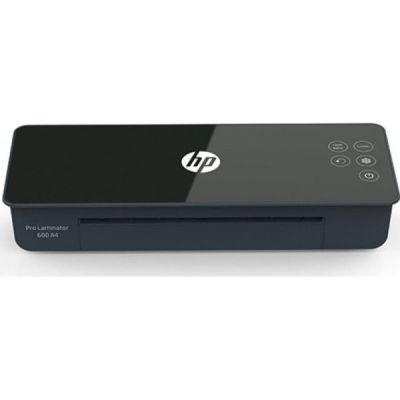 10. HP Laminiergerät PRO LAMINATOR 600 A4, kalt/heiß, Geschwindigkeit 60 cm/min + 15 Laminierfolien: 3x A4, 4x A5, 4x A6, 4x B-Card, schwarz