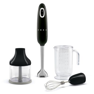 Smeg HBF03BLEU (101121) Stabmixer 700W Schwarz, Edelstahl