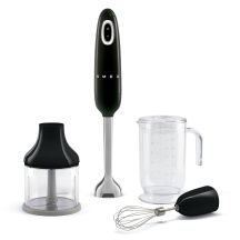 Smeg HBF03BLEU (101121) Stabmixer 700W Schwarz, Edelstahl