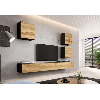 5. TV-Schrank VIGO '140' 30/140/40 schwarz/wotan Eiche