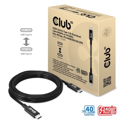 5. CLUB3D CAC-1579 USB-Kabel USB4 Gen 3x2 3m USB-C Schwarz