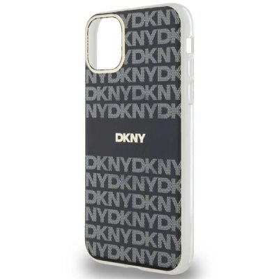 5. DKNY IML Mono & Stripe MagSafe Hülle für iPhone 11 / Xr – Schwarz