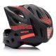 4. Meteor Lupus S Integral-Fahrradhelm 48-52 cm Schwarz/Rot