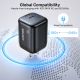 22. UNITEK 2x GAN 45W Ladegerät, 2x USB-C PD 3.0, QC, Schwarz