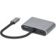 4-in-1-USB-Typ-C-Hub: USB 3.0 + PD 100W + HDMI 4K 30Hz + VGA FullHD