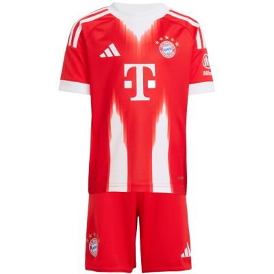 9. adidas FC Bayern 25/26 Heimtrikot rot JN8510 Kinder-Sportset