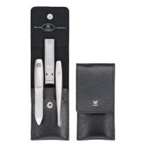 ZWILLING 97119-004-0 Twinox Maniküre-Set – Schwarzes Lederetui, 3-teilig