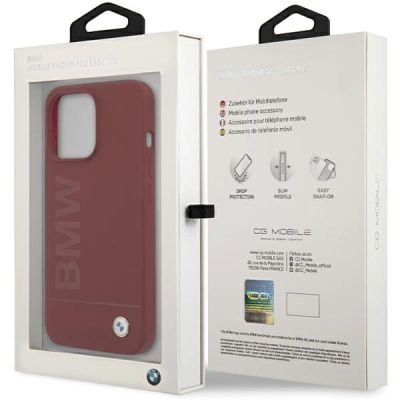 7. BMW Silikon Big Logo MagSafe Hülle für iPhone 15 Pro – rot
