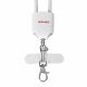 3. Activejet 3-in-1-Lanyard (weiß) mit Ladekabel. Erhältlich mit verschiedenen Anschlüssen: USB-C, Lightning-Adapter, USB-A.