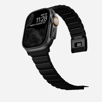 9. NOMAD Titanarmband – Titanarmband für Apple Watch 46 mm/49 mm (schwarze Hardware) V2