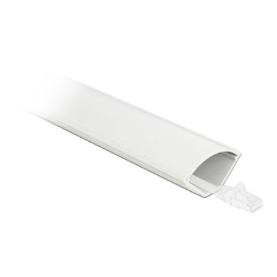 DeLOCK Kabelrinne, abgewinkelt 43 x 23 mm – Länge 1 m, weiß