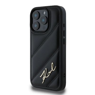 2. Karl Lagerfeld Quilted Signature Hülle für iPhone 16 Pro Max – Schwarz