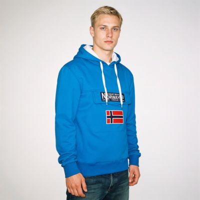 7. Geographical Norway Gadrien DB 054 M WW6115H/GN-Royalblau / Weiß Sweatshirt