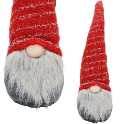 2. Gnok mit langem roten Hut und Glitzernase, 10 x 9 x 42 cm