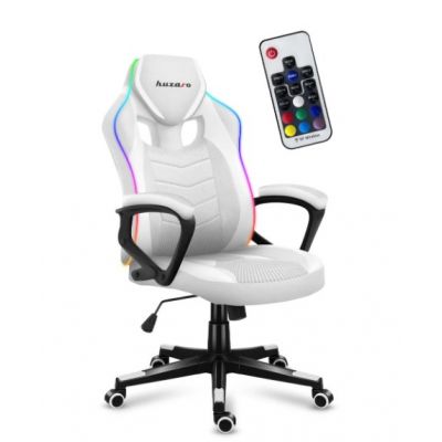 3. Huzaro Force 2.5 RGB WHITE MESH Gaming-Stuhl