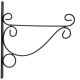 2. Metall-Pflanzenampel, Spiralmuster, Ornament, Schwarz, 26 x 28 cm, Kinzo