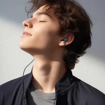 7. Acefast L2 In-Ear-Kopfhörer mit USB-C-Anschluss, Mikrofon und Fernbedienung 1,2 m – Schwarz