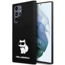 Karl Lagerfeld Choupette-Silikonhülle für Samsung Galaxy S24 Ultra – Schwarz