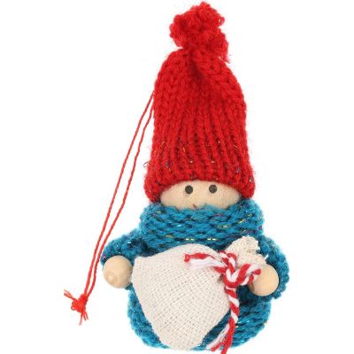 26. Dekorative Puppe mit Tasche, blaues Mädchen, 7,5 cm