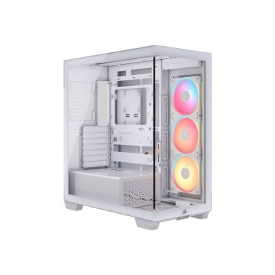 2. CORSAIR 3500X LX-R RGB iCUE LINK Weißes Midi-Tower-Gehäuse aus gehärtetem Glas
