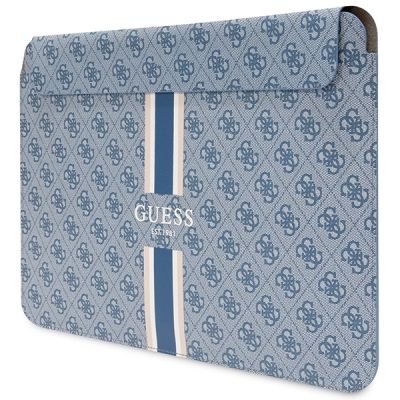 2. Guess 4G Printed Stripes Hülle für einen 16-Zoll-Laptop – Blau