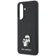 6. Karl Lagerfeld Saffiano Hülle mit K&C Metalllogo für Samsung Galaxy A57 5G – Schwarz