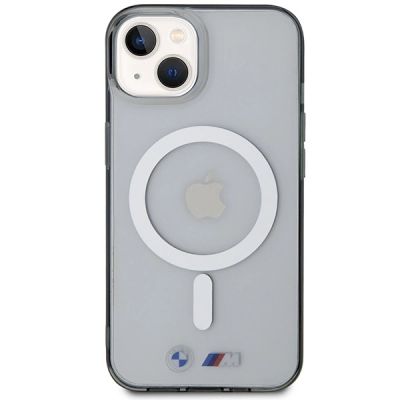 3. BMW BMHMP14SHCRS iPhone 14 6.1" Hülle transparent Hardcase Silver Ring MagSafe