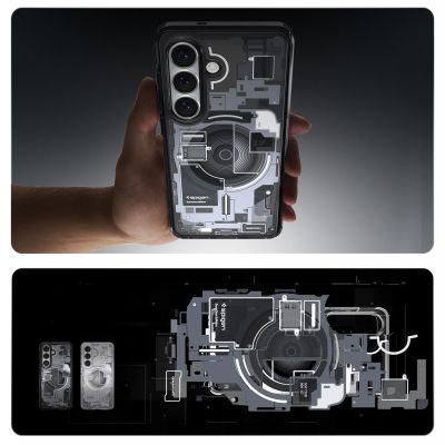 17. Spigen Ultra Hybrid Mag MagSafe Hülle für Samsung Galaxy S26+ Zero One - Transparent Schwarz
