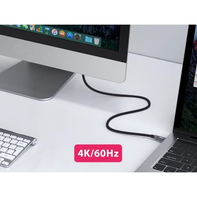 4. Aktives optisches USB-C 3.2-zu-USB-C-Kabel PD 60 W, Edelstahl/Edelstahl, 15,00 m