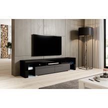 TORO 200 TV-Schrank, schwarz/grau glänzend