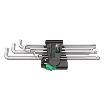 Wera 05073594001 Inbusschlüssel L-förmiger Inbusschlüsselsatz metrisch/imperial 9-teilig.