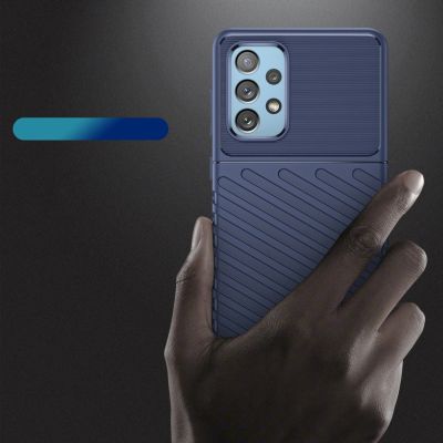3. Thunder Case flexible gepanzerte Hülle für Samsung Galaxy A73 blau