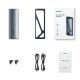 3. Ugreen CM578 15512 Gehäuse für M.2 NVMe 10 Gbit/s Laufwerk – Schwarz + USB-C/USB-A-Kabel + USB-C/USB-C-Kabel