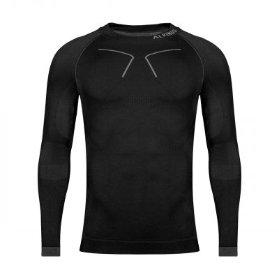 4. Alpinus Tactical Base Layer Thermoaktives Shirt Schwarz und Grau M GT43219